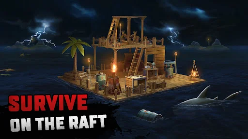 Gameplay screenshot 1 from Raft Survival - Ocean Nomad - Simulation game